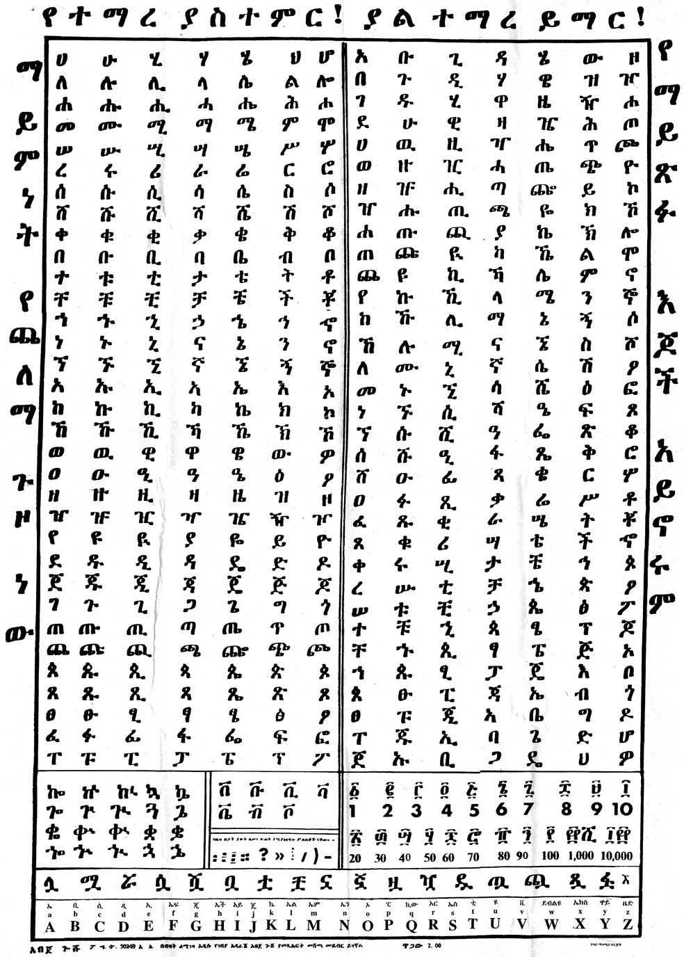 Amharic Alphabet%3a Fidel