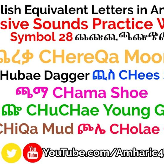 Learn Amharic AlphaBet - Explosive Sounds!