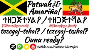 Patwah and Amharic (Patois & Amariña)!