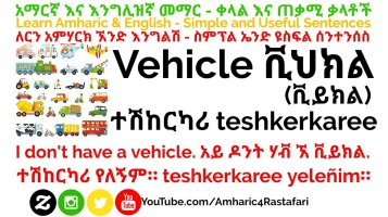 Learn Amharic - In the City - Bus, Vehicle (Vocabulary)