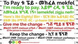 Learn Amharic - Money and Shopping - ገንዘብ እና ግብይት (Amharic and English)